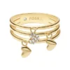 Sutton Heartbeat Goldfarbener Messing-Prestack-Ring