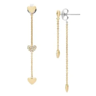 Sutton Heartbeat Ohrringe aus goldfarbenem Messing