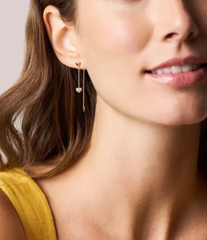 Sutton Heartbeat Ohrringe aus goldfarbenem Messing