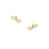 Sutton Heartbeat Ohrstecker aus goldfarbenem Messing