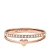 Sutton Hearts To You Bandring aus roségoldfarbenem Edelstahl