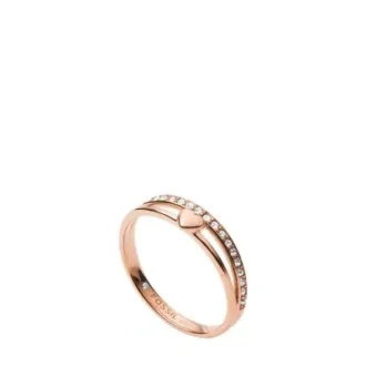 Sutton Hearts To You Bandring aus roségoldfarbenem Edelstahl
