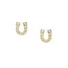 Sutton Horseshoe Goldfarbene Ohrstecker aus Edelstahl