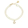 Sutton Horseshoe Goldfarbenes Edelstahl-Mehrstrangarmband
