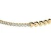 Sutton Love-All Goldfarbenes Messing-Tennisarmband mit Herzgliedern