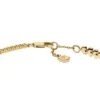 Sutton Love-All Goldfarbenes Messing-Tennisarmband mit Herzgliedern