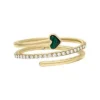 Sutton Modern Meadows Ring mit rekonstituiertem Malachit-Herz