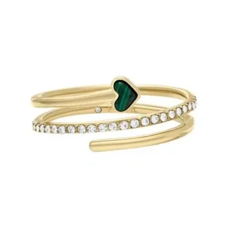 Sutton Modern Meadows Ring mit rekonstituiertem Malachit-Herz