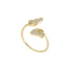 Sutton Pavé Butterfly Goldfarbener Edelstahl-Stapelring