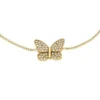 Sutton Pavé Butterfly Goldfarbenes Edelstahl-Station-Armband