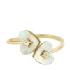 Sutton Radiant Love Goldfarbener Edelstahl-Toi-et-Moi-Ring mit Perlmutt-Herz