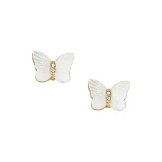 Sutton Radiant Wings Weiße Perlmutt-Ohrstecker mit Schmetterlingsmotiv