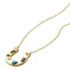 Sutton The Good Luck Collection Goldfarbene Edelstahl-Halskette mit Hufeisen-Anhänger