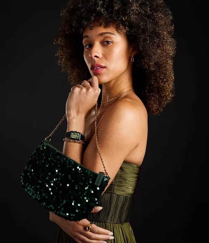 The Wizard of Oz x Fossil Sonderedition Emerald Sequin Jolie Tasche