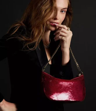 The Wizard of Oz x Fossil Sonderedition Jolie-Tasche mit roten Pailletten