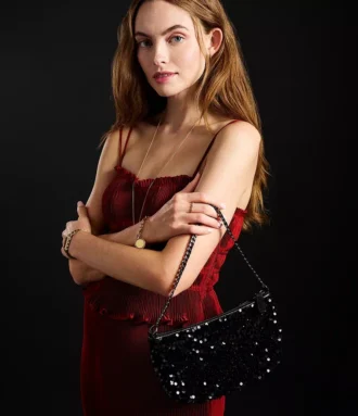 The Wizard of Oz x Fossil Sonderedition Jolie-Tasche mit schwarzen Pailletten