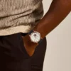 Townsman Automatikuhr aus marineblauem Leder