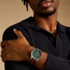 Townsman Automatikuhr mit braunem Lederarmband