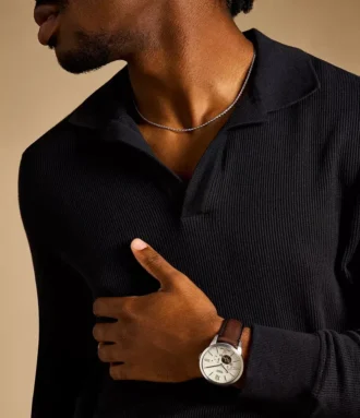 Townsman Automatikuhr mit braunem Lederarmband
