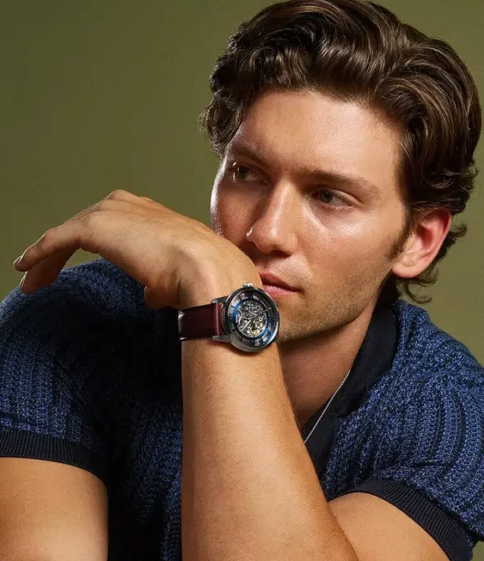 Townsman Automatikuhr mit braunem Lederarmband