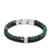 Townsman Beads Mehrsträngiges Armband aus braunem Leder
