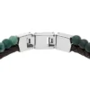 Townsman Beads Mehrsträngiges Armband aus braunem Leder