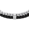 Townsman Beads Schwarzes Lederarmband mit mehreren Strängen