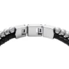 Townsman Beads Schwarzes Lederarmband mit mehreren Strängen