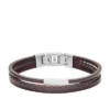 Townsman Braunes mehrsträngiges Lederarmband