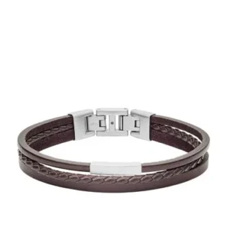 Townsman Braunes mehrsträngiges Lederarmband