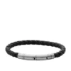 Townsman Vintage Casual Armband aus geflochtenem braunem Leder