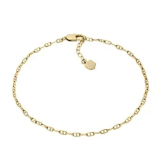 Traditionelle D-Link-Fußkette aus goldfarbenem Messing