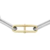 Traditionelles zweifarbiges Edelstahl-Armband mit D-Gliedern