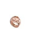 Uhrenring mit zwei Zeigern, roségoldfarbenes Edelstahl