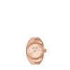 Uhrenring mit zwei Zeigern, roségoldfarbenes Edelstahl