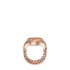 Uhrenring mit zwei Zeigern, roségoldfarbenes Edelstahl