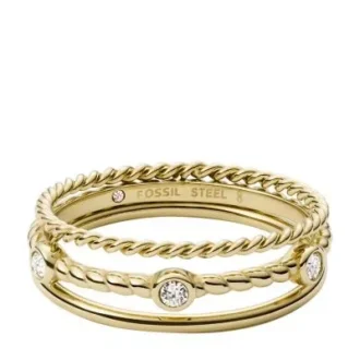 Val Vintage Heritage Goldfarbener Edelstahl-Prestack-Ring